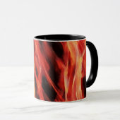 Feuerbrand Abstrakte Art Red Gold Töne Tasse Cup (VorderseiteRechts)