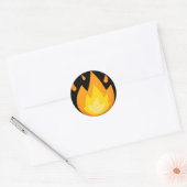 Feuerbrand Emoji Runder Aufkleber (Umschlag)