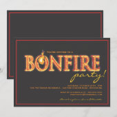 Feuerbrand in der Party Einladung Brandbrand (Vorne/Hinten)