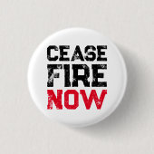 Feuerbrand jetzt weiß, schwarz, rot, erschüttert button (Vorderseite)