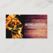 Feuerbrand | Koch-GRILLEN-Logo | Holz Visitenkarte (Vorderseite)