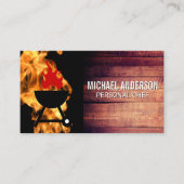 Feuerbrand | Koch-GRILLEN-Logo | Restaurant Visitenkarte (Vorderseite)