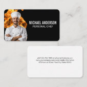 Feuerbrand | Lächelnder Koch | Kulinarisch Visitenkarte (Vorne/Hinten)