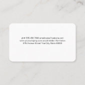 Feuerbrand | Lächelnder Koch | Kulinarisch Visitenkarte (Rückseite)