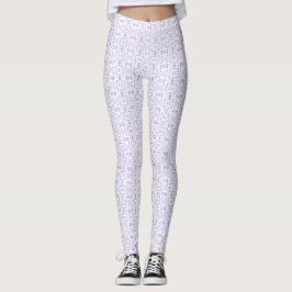 Feuerbrand Lila Weiße Abstrakte Gouache-Kunst Leggings