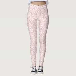 Feuerbrand Rot Weiße Abstrakte Gouache-Kunst Leggings