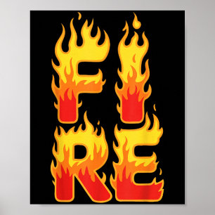 Feuerbrand Shirt Erwachsene Kinder Frauen Feuer un Poster