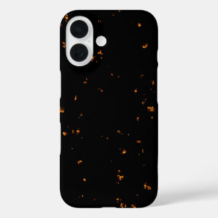 Feuerbrand überlagert das Foto, das die schwarzen  iPhone 16 Hülle
