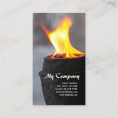 Feuerbrenner Fackeln von einem kleinen Funken CC09 Visitenkarte (Rückseite)