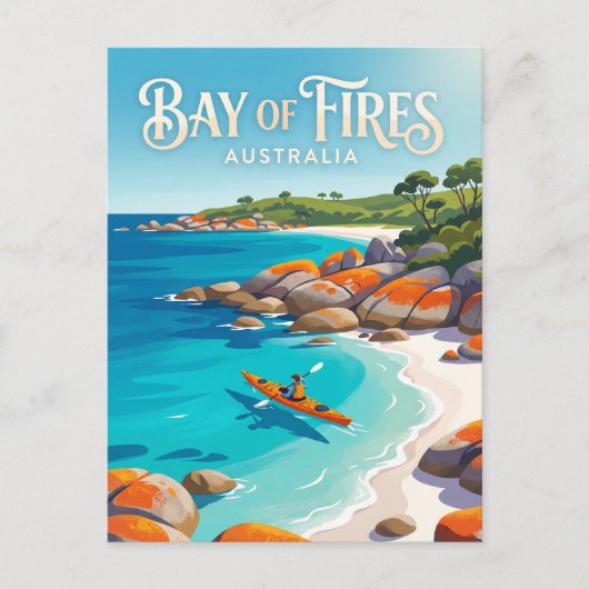 Feuerbucht Australien Postkarte (Vorderseite)