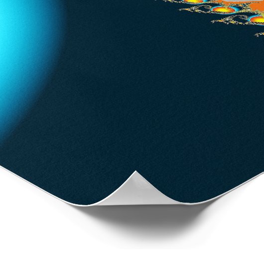 Feuerburst Fraktal Art Poster (Ecke)