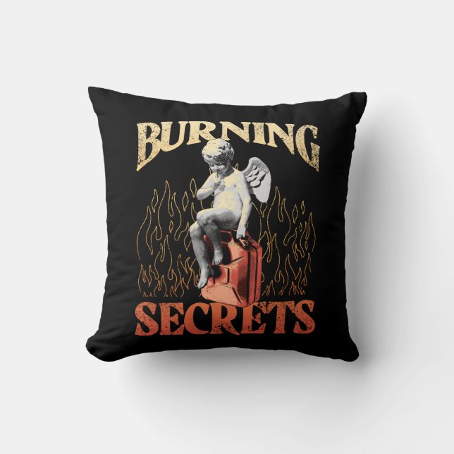 Feuerdekorative Feuerkissen - brennende Geheimniss Kissen (Vorderseite)