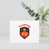 FEUERDEPT-FREIWILLIGER POSTKARTE (Stehend Vorderseite)