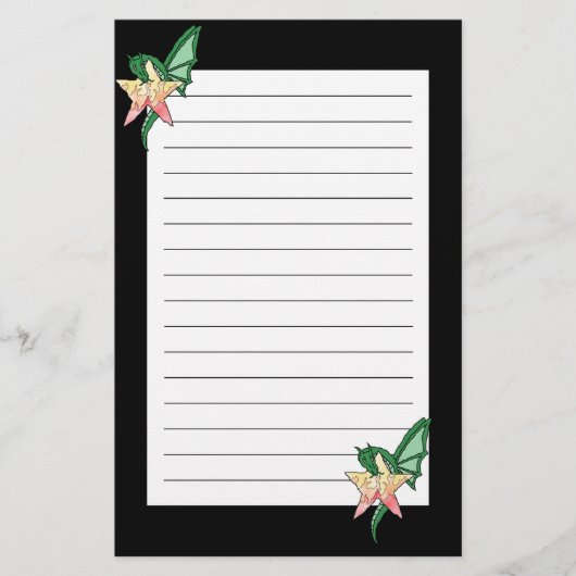 Feuerdrache Briefpapier (Vorderseite)