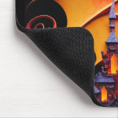 Feuerdrache Burg Fantasie Mythische Kreaturen Mousepad (Ecke)