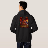 Feuerdrache Crown Fantasy Drache Pullover Hoodie (Schwarz voll)