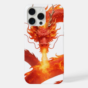 Feuerdrache Fantasy Art Design, mythisches Wesen iPhone 15 Pro Max Hülle