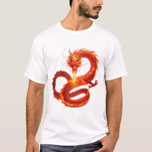 Feuerdrache Fantasy Art Design, mythisches Wesen T-Shirt