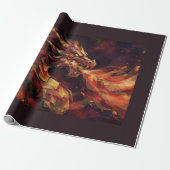 Feuerdrache Geschenkpapier (Ungerollt)