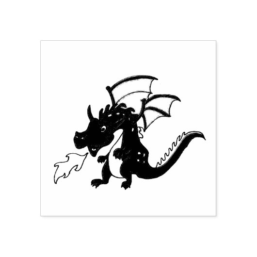 Feuerdrache Gummistempel (Prägung)