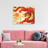 Feuerdrache-Leinwand Leinwanddruck (Insitu (Wohnzimmer))