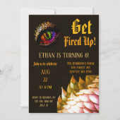 Feuerdrache Magische Verzauberung Achte Geburtstag Einladung (Vorderseite)