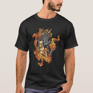 Feuerdrache mit Drachenfeuer und Feueratmung dr T-Shirt
