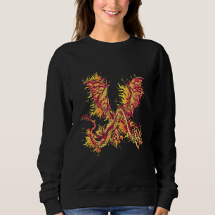Feuerdrache mit Drachenfeuer und feuerspeiendem Dr Sweatshirt