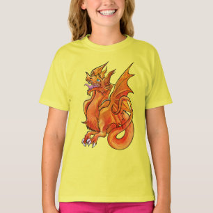 Feuerdrache mittelalterliches Wyvern T-Shirt