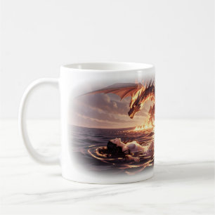 Feuerdrache Ozean Wiedergeburt Traumlandschaft Tas Kaffeetasse