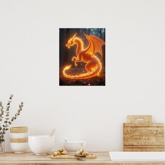 Feuerdrache Poster (Küche)