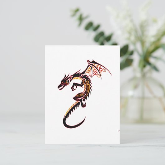 Feuerdrache Postkarte (Stehend Vorderseite)