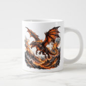 Feuerdrache Tasse | Flammender Drache Akzent Kaffe (Rechts)
