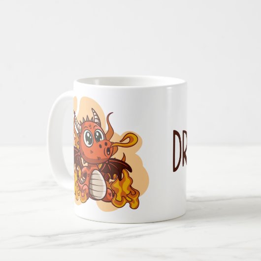 Feuerdrache-Tasse Kaffeetasse (Vorderseite Links)