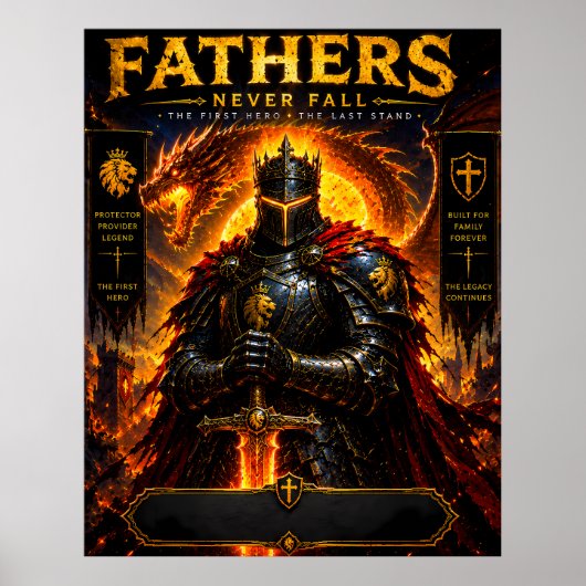 Feuerdrache-Vater-Plakat Poster (Vorne)