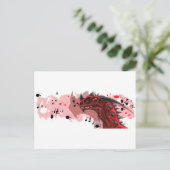 Feuerdrache (weiße Version) Postkarte (Stehend Vorderseite)