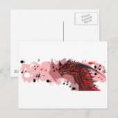 Feuerdrache (weiße Version) Postkarte (Vorne/Hinten)