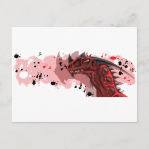 Feuerdrache (weiße Version) Postkarte