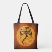 Feuerdrachen mit unterschiedlichen Vorder- und Rüc Tasche (Rückseite)