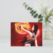 FeuerdrachenGirl Postkarte (Stehend Vorderseite)