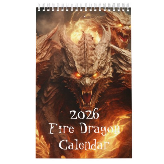 Feuerdrachenkalender, Drachenkalender Kalender (Titelbild)