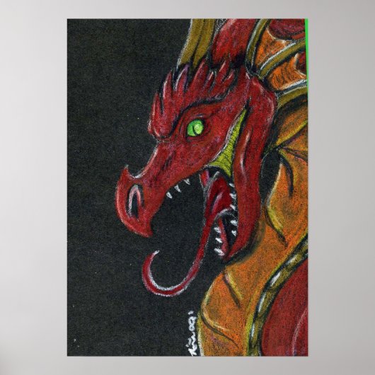 Feuerdrachenposter Poster (Vorne)