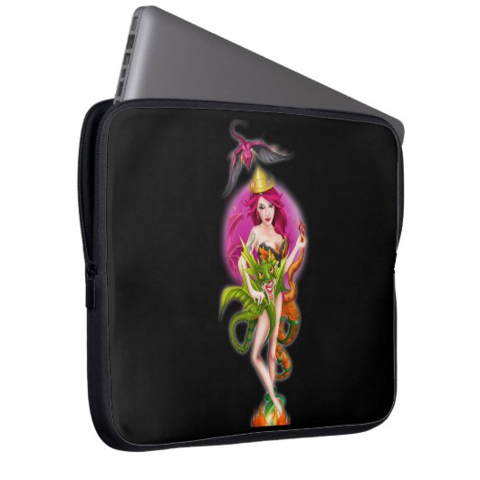 Feuerdrachenprinzessin Laptopschutzhülle (Vorne Rechts)