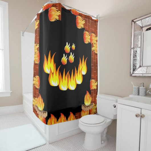 Feuerduschvorhang Duschvorhang (Beispiel)