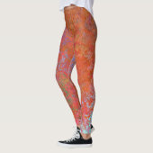 Feuerelement Alkohol Tinte Abstrakt Orange Leggings (Links)