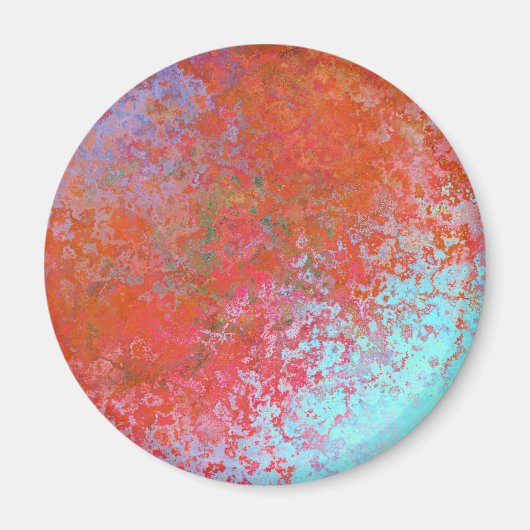 Feuerelement Alkohol Tinte Abstrakt Orange Magnet (Vorne)