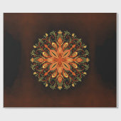 Feuerelement Mandala - Kaleidoskopisches Flammenkr Geschenkpapier (Flach)