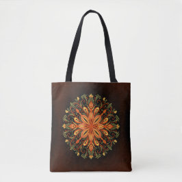 Feuerelement Mandala - Kaleidoskopisches Flammenkr Tasche