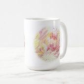 Feuerelement Wasserfarbe Mandala Zwei Tasse (VorderseiteRechts)