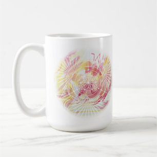 Feuerelement Wasserfarbe Mandala Zwei Tasse